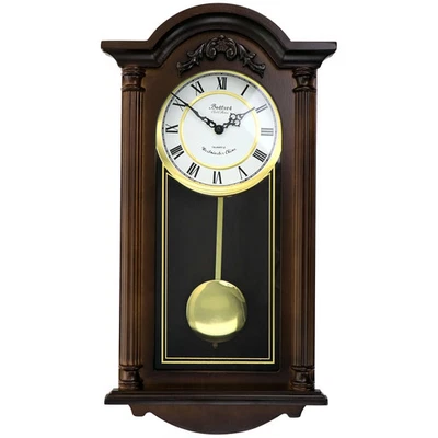 Bedford Clock Collection Noah 22 In Chestnut Wood Pendulum - Image 1 of 4