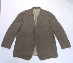 Vintage Givenchy Monsieur Men 52 Blazer Houndstooth Sport Coat 100% Wursted Wool - Picture 1 of 15