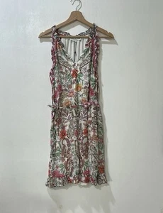 HALEBOB WOMEN RUFFLED TIERED SLEEVELESS DRESS FLORAL Sz MD  - Picture 1 of 9