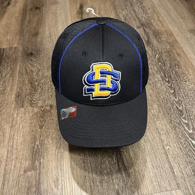 South Dakota State University Jackrabbits Hat Black Blue Mesh Performance Cap - Image 1 of 4