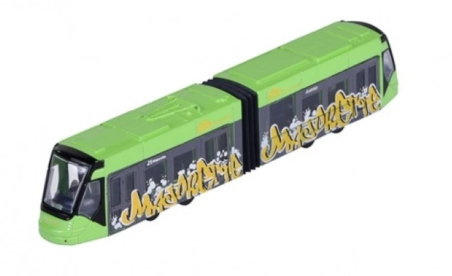 Majorette 8503003001 - City Bus Man + Avenio Tram - Green - New - Image 1 of 1