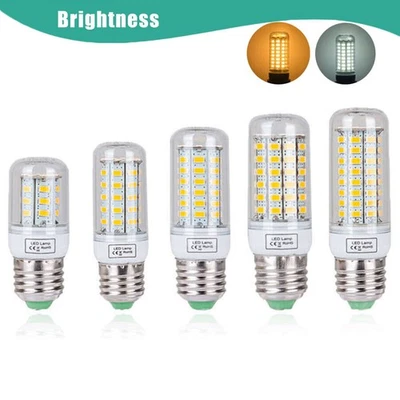 E27 LED Bulb 3W 6W 9W 5730 12 SMD Corn bulb Replace Halogen Bulb 220V Cool White - Image 1 of 3