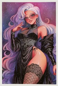 original painting A4 147ShAl artwork watercolor anime girl - Picture 1 of 2