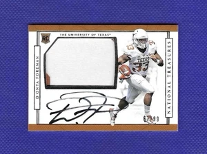 2017 National Treasures Collegiate D'Onta Foreman RC Patch Auto #67/99! Texas - Bild 1 von 4