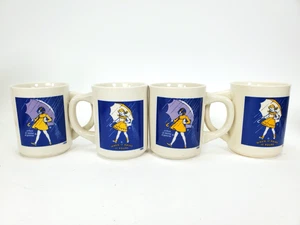 Vintage Set of 4 Morton Salt Logo Commemorative Cups 1956 1968 - Picture 1 of 7