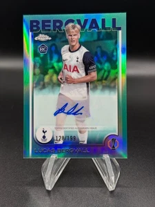 2024-25 Topps Chrome Lucas Bergvall Aqua Lava Auto /199 Rookie RC #CA-LB - Bild 1 von 2