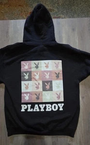 Playboy Bunny Y2K Vintage Black Streetwear Essential Hoodie Size M - Picture 1 of 4