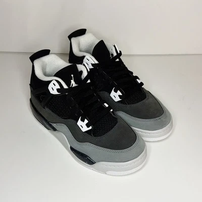 Nike Air Jordan 4 Retro PS Fear 2024 Black White Anthracite FV4537-002 Size 1Y - Image 1 of 4