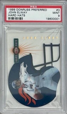 1999 Donruss Preferred #3 John Elway Hard Hats PSA 9 LOW POP - Image 1 of 2