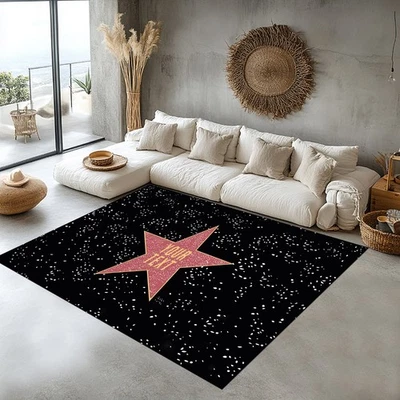Personalized Hollywood Star Rugs ,Personalized Hollywood Star Rug,Hollywood Star - Image 1 of 4