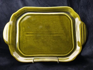 Vintage California Pottery 746 Serving Platter Olive Green Mid Century CALIF USA - Picture 1 of 10