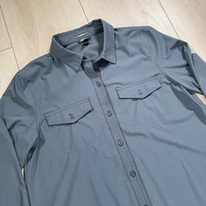 Camisa de Trabajo Eddie Bauer Mujer Salida Manga Larga Abotonada Gris Talla Pequeña - Imagen 1 de 10