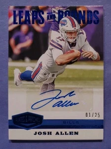 2019 Panini Plates & Patches Blue Leaps And Bounds Auto #LB-JAL Josh Allen /25 - Bild 1 von 3