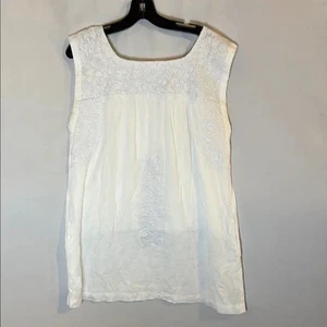 J. Marie Top Women Floral Embroidered Blouse Tunic Boho Peasant Medium - Picture 1 of 6
