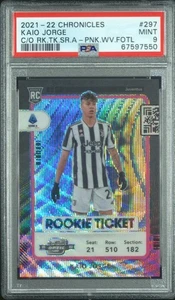 2021-22 Panini Chronicles Kaio Jorge Rookie Ticket Pink Wave FOTL /19 PSA 9 SP - Picture 1 of 2