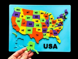 mapa puzzle estados unidos - Imagen 1 de 3