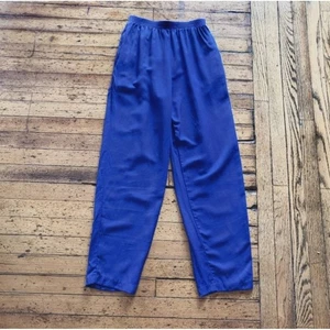 Pantalones Russ Vintage Cintura Elástica Pierna Recta Azul Talla 12 - Imagen 1 de 8