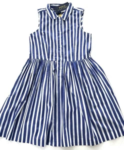Neu mit Etikett, Mädchen Polo Ralph Lauren gestreiftes Hemdkleid. Größe 10. EU 140 - Bild 1 von 2
