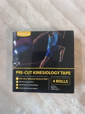 Cinta de kinesiología precortada Dimora roja (se ve negra) paquete de 4 nuevas Foto 1 de 4