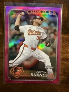 2024 Topps Chrome Pink Refractors #3 Corbin Burnes - Picture 1 of 4