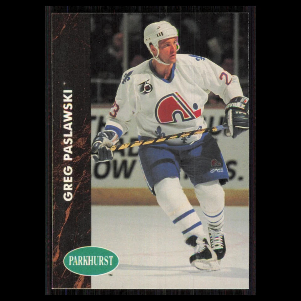 Greg Paslawski #365 1991 Parkhurst Quebec Nordiques Hockey Card NHL NM - Image 1 of 3