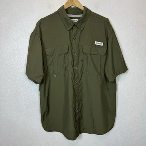 Magellan Outdoors Men’s Large Short Sleeve Button Up Shirt Green Relaxed Laguna - Picture 1 of 12
