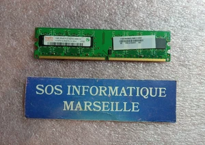 Barette Mémoire HYNIX 1GB 2Rx8 PC2-4200U-444-12 (HYMP512U64BP8-C4 AB-A) - Picture 1 of 4