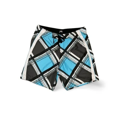 Kirra Mens Board Shorts Swim Blue Gray White Pockets 36 — 第 1/3 张图片