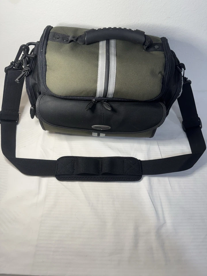 Bolsa de transporte Argus para câmera com alça de ombro preta verde - Imagem 1 de 4