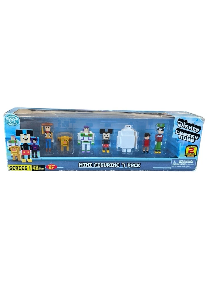 Disney Crossy Road Series 1 Buzz Mickey Woody Simba Hiro Baymax Mini Figure 7pk