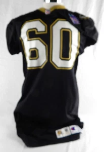 1994 New Orleans Saints Craig Novitsky #60 Game Used Black Jersey 75th Patch 52 - Bild 1 von 12