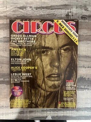 S CIRCUS Rock Magazine OCT 1974 GREG ALLMAN & BROTHERS, T. REX & MARC BOLAN, - Image 1 of 4