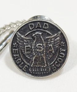 Vintage Silver Plated BSA Dad Eagle Scout Tie/Lapel Pin #1804 - Picture 1 of 7