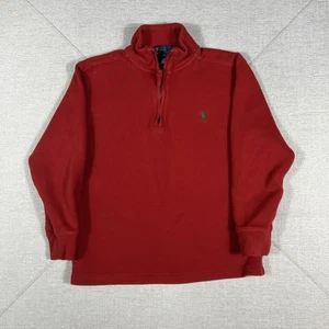 Vintage Ralph Lauren Polo Kinder Pullover 1/4 Zip Rot Gr. S (8) Classic Preppy - Bild 1 von 10
