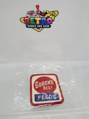 De colección 1970 2.5" X 3" Gooch's Best Feed Patch Camisa Uniforme Parche Rojo, Blanco Foto 1 de 3