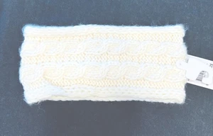 Michael Kors HEADBAND White/Cream Gold Logo - Braided * - Picture 1 of 5