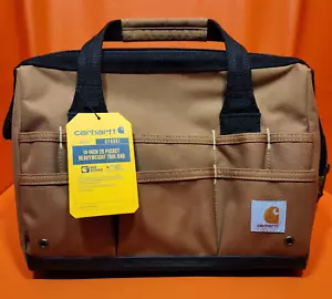 Carhartt 14 Inch Tool Bag 26 Pocket Color Brown Heavy Weight Model CT0351 New - Picture 1 of 21