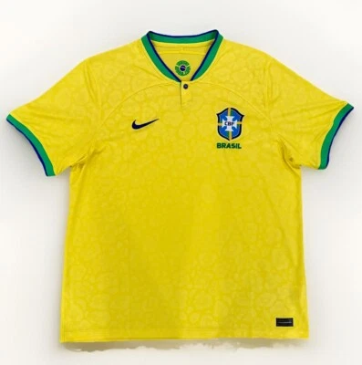 Camiseta de fútbol Nike Brasil para hombre XL Stadium Home Dri-Fit DN0680-742 nueva amarilla Foto 1 de 4