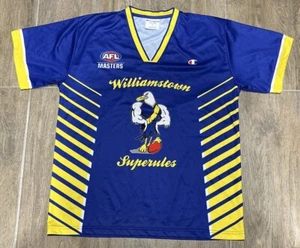 AFL Masters Football Williamstown Seagulls Superules Champion Teamwear Mens L - Picture 1 of 7