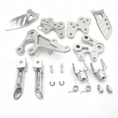 Soporte de estriberas delanteras plateadas para motocicleta apto para Suzuki GSXR1000 2005-2008 K5K7 Foto 1 de 4