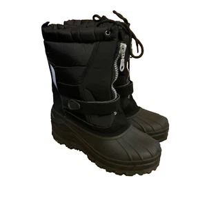 Bass Men’s Bass Mogul Winter Snow Boots Black Size 8M - Rubber Sole - Read!! - Picture 1 of 10