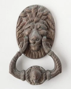 Antique Brass/Bronze Lion Head Door Knocker - Picture 1 of 6