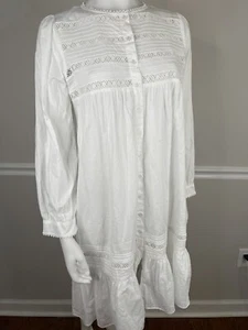Camisón victoriano blanco 100 % algodón encaje SoieRose cabaña pradera - Imagen 1 de 10