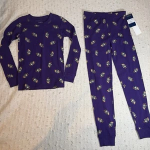 Polo Ralph Lauren Bear Long Sleeve Sleepwear Pajama Set Size 10 Purple New W Tag - Picture 1 of 10
