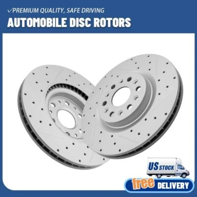 Front Brake Rotors For Buick Enclave Cadillac Xt5 Xt6 2017 2018 2019 2020 - 2023 - Image 1 of 4