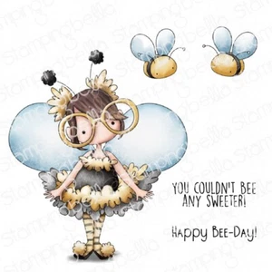 DIMINUY TOWNIE OCUPADA ABEJA-Estampado Bella Cling Montaje Estampilla de Goma-Artesanía-Abejos Abejorros - Imagen 1 de 3