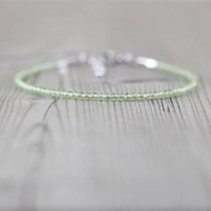 Natürliche grüne Peridot facettierte runde August Geburtsstein Perlen Frauen ... - Bild 1 von 15