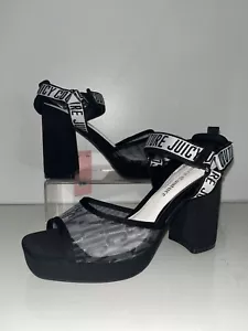 Juicy Couture Size 8.5M JC Gramercy Black Wrapped Women's Shoes - Picture 1 of 10