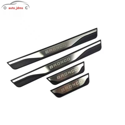 Protector de placa de desgaste cubierta de umbral de puerta para accesorios Ford Bronco 2021-2025 4 piezas Foto 1 de 4