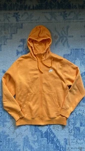 Nike Fleece Zip Up Hoodie In Mango Sz Medium - Picture 1 of 4